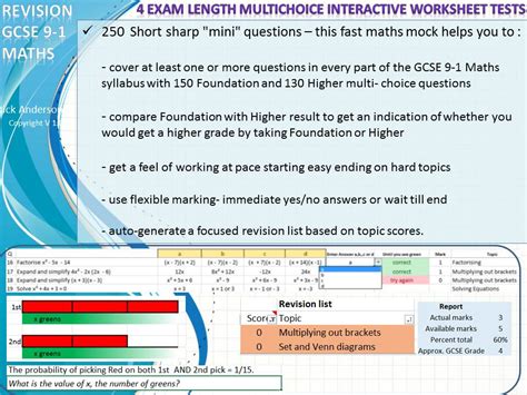 Try free for 7 days. 9-1 GCSE Revision - Fast Mock Maths test by ...
