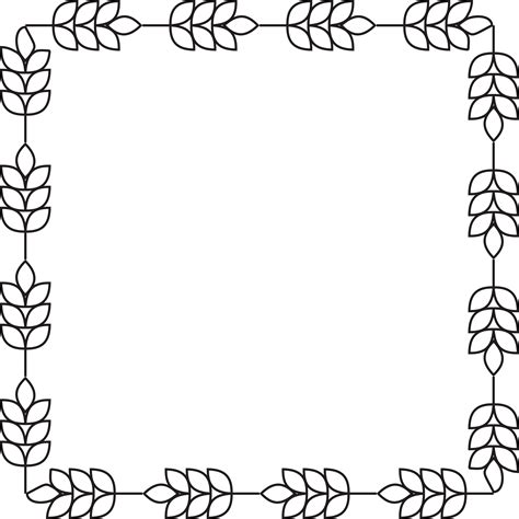 Free Clipart Of A Square Border Of Barley