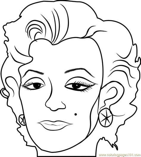 Marilyn Monroe Andy Warhol Coloring Page Coloring Pages Warhol Pop Art