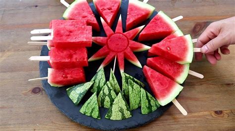 3 Fun Watermelon Cutting Garnish Fruit Carving Tricks Youtube