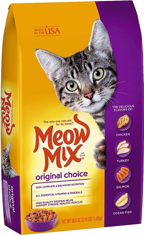 We can help you find grain free, organic and natural cat food brands that meet her unique nutritional needs. Meow Mix Original Choice Dry Cat Food, 3.15-lb bag - Chewy ...