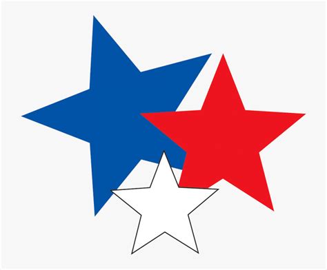 Red Star Clip Art Red White And Blue Stars Png Transparent Png