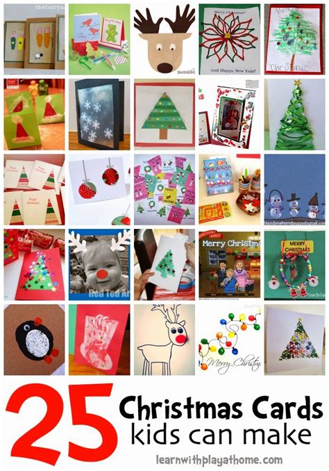 Learn With Play At Home 25 Christmas Card Ideas Kids Can Make