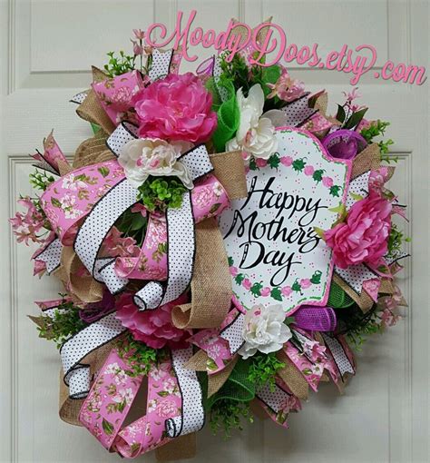 Happy Mothers Day Wreath Mothers Day Wreath Spring Wreath Wreaths
