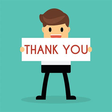 Best Man With A Sign Thank You Illustrations Royalty Free Vector