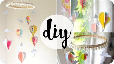 How To Make A Paper Hot Air Balloon Mobile Easy Diy