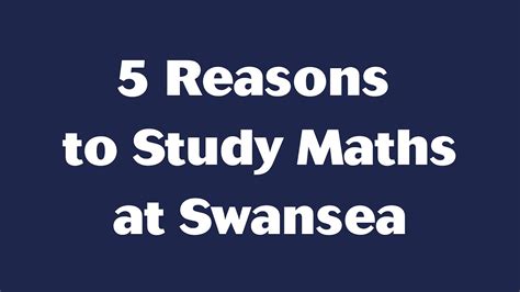 5 Reasons To Study Maths At Swansea Youtube