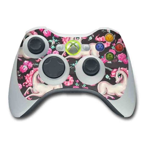 Xbox 360 Controller Skin Unicorns And Roses By Fluff Decalgirl