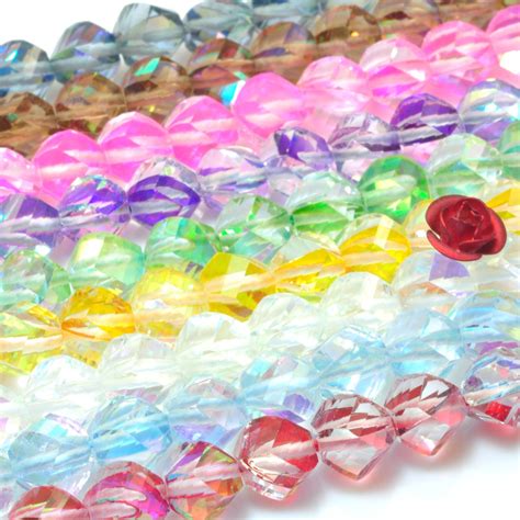 Blingbling Clear Color Faceted Glass Beadssize 8mm 9 Colors Etsy