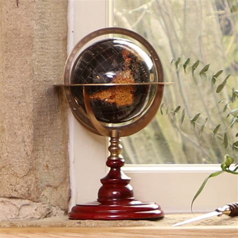 Luxury Antique Style Brass Desk Globe By Dibor