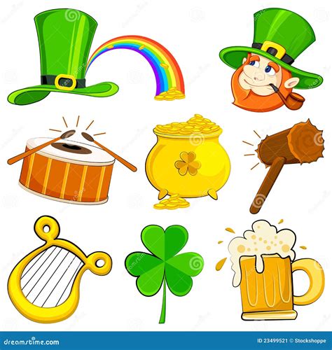 Saint Patricks Day Symbols St Patricks Day Leprechaun And Pot Of