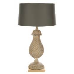 Benoit French Country Rustic Baluster Grey Table Lamp Kathy Kuo Home