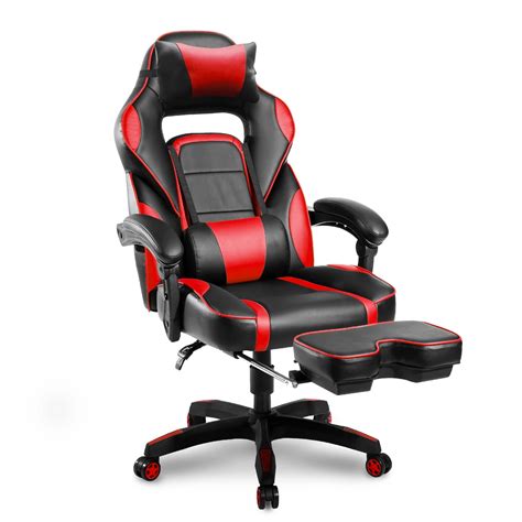Recliner Gaming Chair Ergonomic Computer Chair With Footrest And Arms