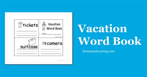 Vacation Word Book Enchanted Learning