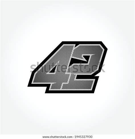 Simple Racing Start Number 42 Vector Stock Vector Royalty Free