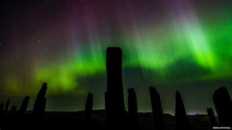 Light Show Aurora Borealis Over Scotland Bbc News