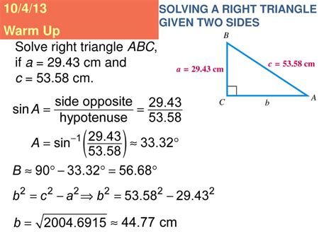 How To Solve A Right Triangle For Abc 7 4d Solving 30 60 90 Special