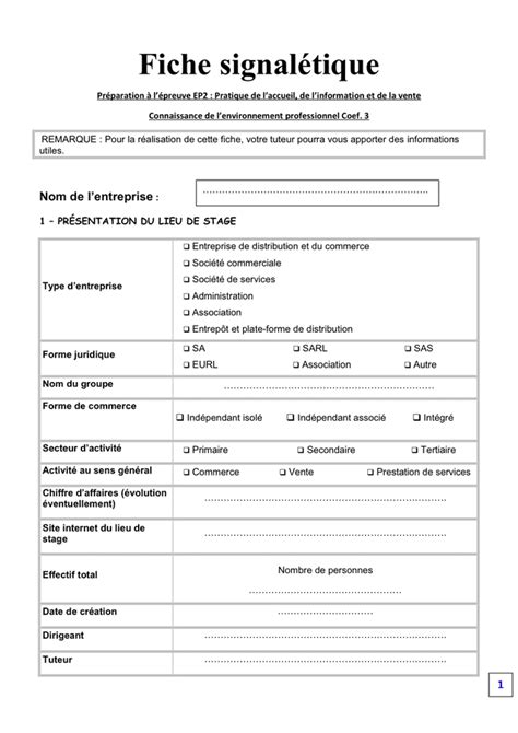 Fiche Signaletique Exemple Hot Sex Picture