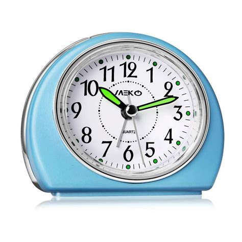 Meko Alarm Clocks Non Ticking For Bedrooms Smart Tickless Aa Battery Powered Travel Alarm Clock