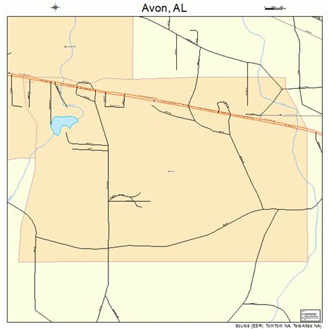 Avon Alabama Street Map 0103364