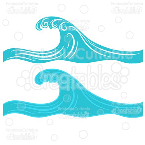 Swirly Ocean Wave Svg Cut File Border