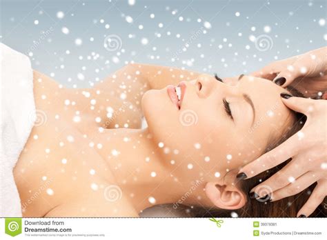 Beautiful Woman In Massage Salon Stock Image Image Of Parlor Care