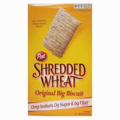 Post Shredded Wheat Original Cereal No Sugar Or Salt Added 15ounce