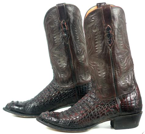 Lucchese 2000 Caiman Alligator Exotic Cowboy Western Boots Rock N Roll