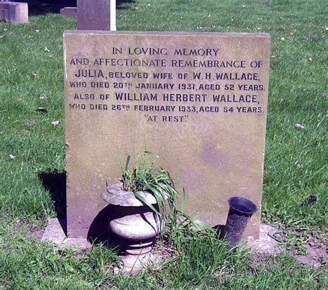 Anfield Cemetery Grave Of William Herbert Wallace And His Wife Julia