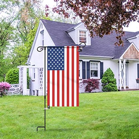 Tektalk Garden Flag Stand Premium Pole Banner Flagpole Black Wrought