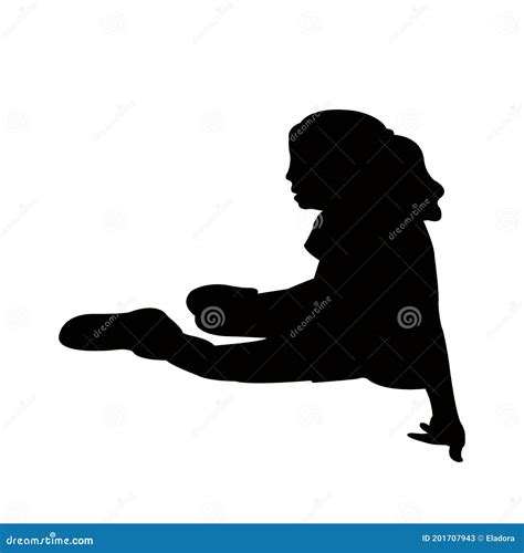 A Girl Lying Down Silhouette Vector Stock Illustration Illustration