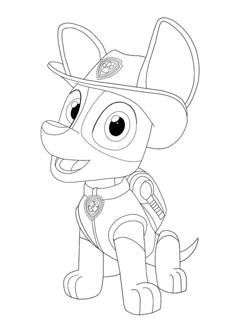 Paw Patrol Tracker Coloring Pages Free Printable Coloring Sheets