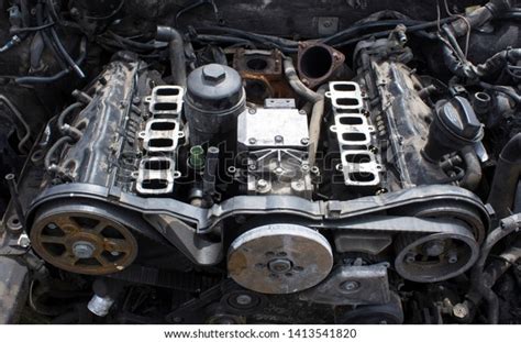 V6 Diesel Engine Without Intake Manifolds Stock Photo Edit Now 1413541820