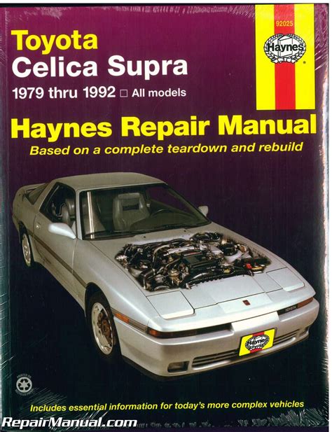 Haynes Toyota Celica Supra 1979 1992 Auto Repair Manual