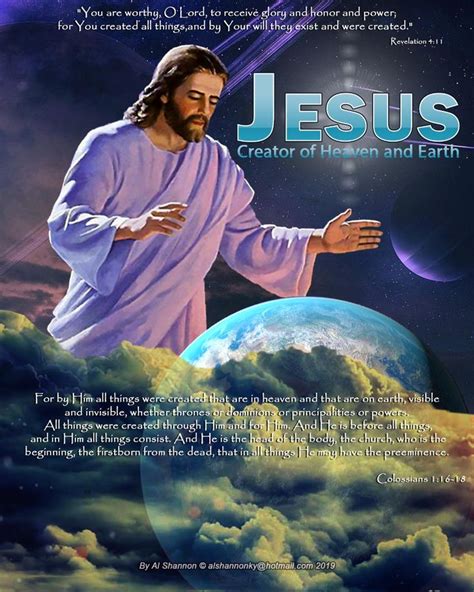Jesus Creator Of Heaven And Earth Bible Study Topics Jesus Heaven