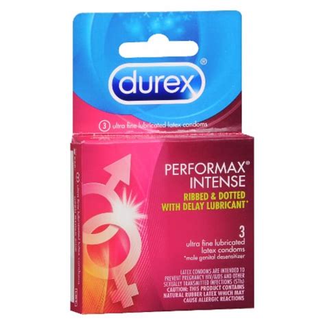 Durex Performax Intense Ultra Fine Lubricated Latex Condoms 3 Ct Kroger