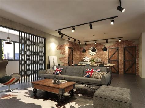 Attractive And Artistic Living Room Industrial Designs Simdreamhomes