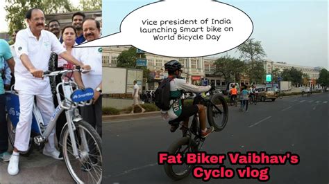 Performing Some Wheelies On Smart Bike Launch Event World Bicycle Day