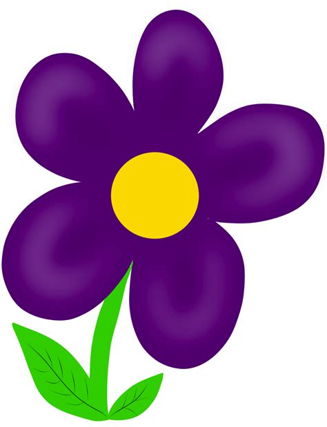 Violet Flower Clipart Free Download On Clipartmag