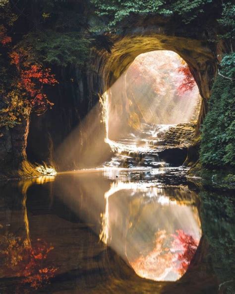 Light Entering A Cave Fantasy Landscape Japan Photography Nature