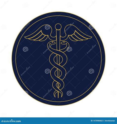 Caduceus Round Symbol Stock Vector Illustration Of Ambulance 147098462