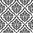 Damask Black And White Floral Seamless Pattern Stock Illustration ...