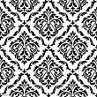 Damask Black And White Floral Seamless Pattern Stock Illustration ...