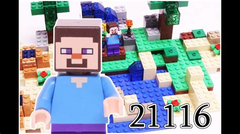 Steve Builds Lego Minecraft Crafting Box 21116 Stop Motion Building