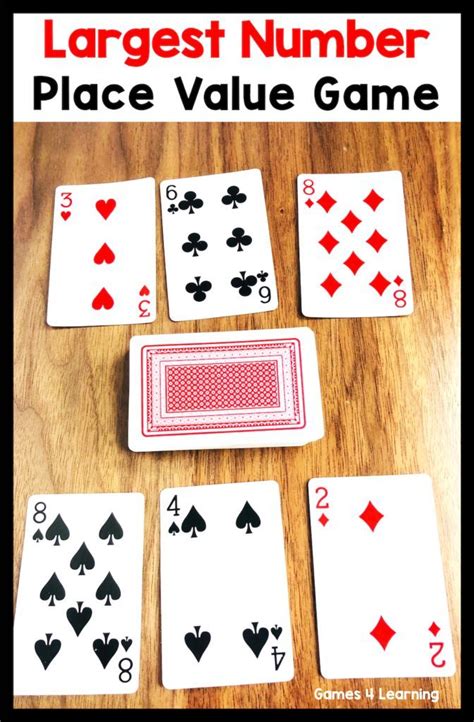 7 Simple Math Card Games Great Place Value Game Using Playing Cards