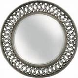 Large Circular Silver Mirror Pictures