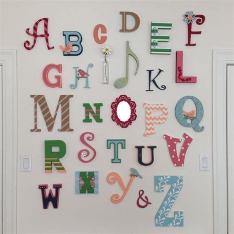 Items Similar To Custom Letters Girls Alphabet Wall Art Various