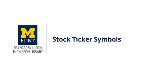 Stock Ticker Symbols Youtube