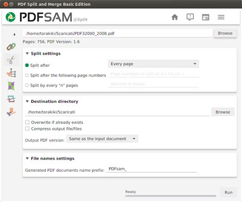 No limitations to how pdf pages can be extracted from multiple pdf files. PDF Split and Merge download | SourceForge.net