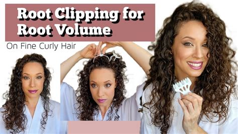 HOW TO ROOT CLIP FOR VOLUME ON FINE CURLY HAIR YouTube